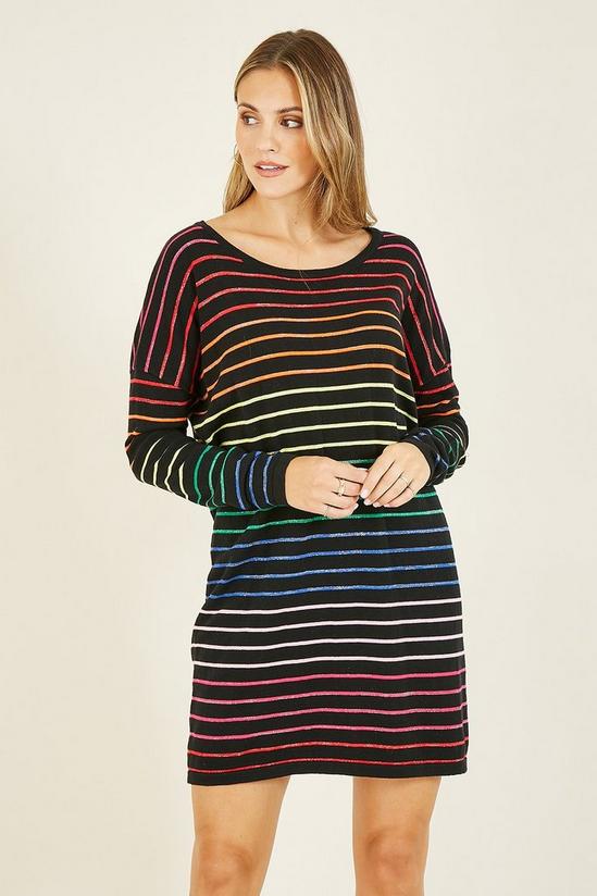 Yumi Multi Coloured Lurex Stripe Knitted 'Trudi' Tunic 2