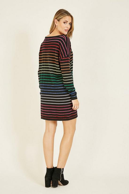 Yumi Multi Coloured Lurex Stripe Knitted 'Trudi' Tunic 3