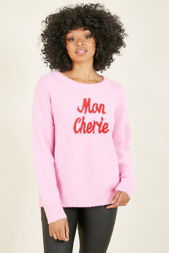 Yumi Mon Cherie Knitted Jumper in Pink 2