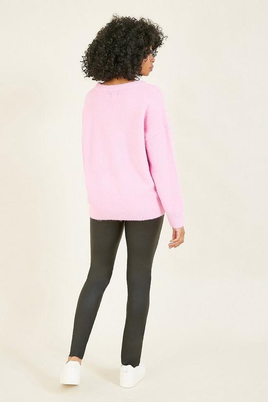 Yumi Mon Cherie Knitted Jumper in Pink 3