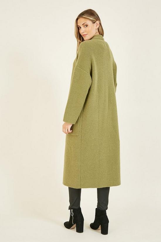 Yumi Green Knitted 'Valoy' Maxi Cardigan With Pockets 3