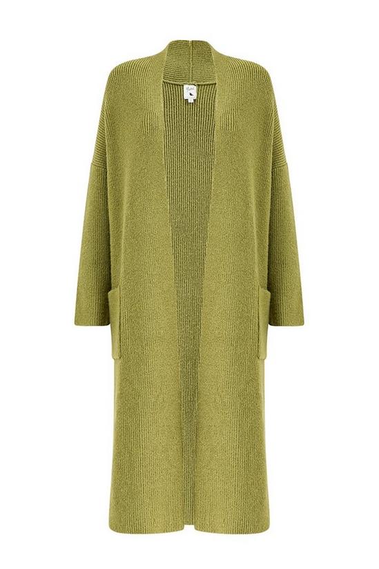 Yumi Green Knitted 'Valoy' Maxi Cardigan With Pockets 4