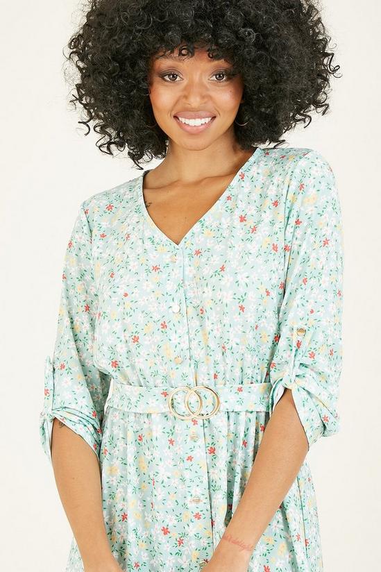 Mela Ditsy Floral Belted 'Beanie' Shirt Dress 2