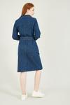 Yumi Blue Denim Stretch Fitted Shirt Dress thumbnail 3