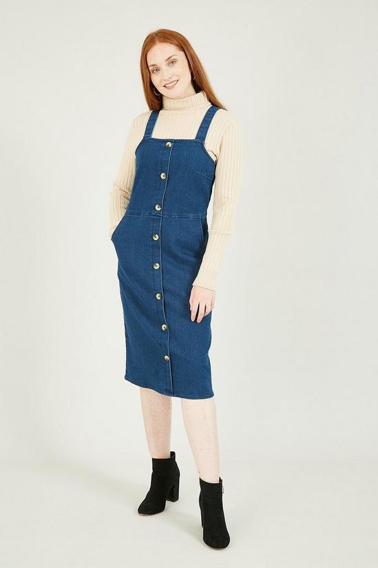 Yumi Denim Pinafore Dress 1