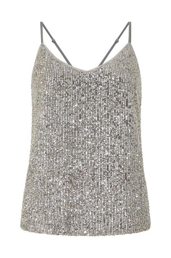 Yumi Silver Sequin 'Corlette' Vest Top 4
