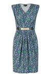 Mela Blue Paisley Jersey Belted Pocket Dress thumbnail 4