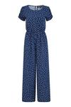 Mela Spot 'Kacie' Jumpsuit With Ruched Sleeve in Navy thumbnail 4
