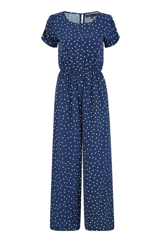 Mela Spot 'Kacie' Jumpsuit With Ruched Sleeve in Navy 4