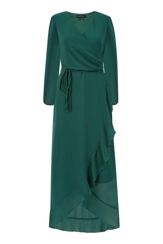 Mela Green Dipped Hem 'Bessie' Wrap Effect Maxi Dress 4