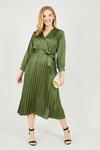 Yumi Green Long Sleeve 'Anita' Wrap Dress thumbnail 1