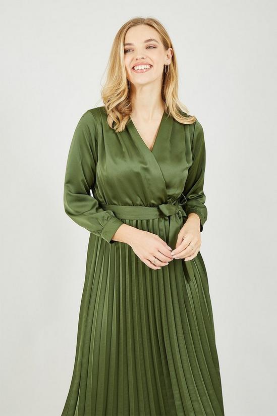 Yumi Green Long Sleeve 'Anita' Wrap Dress 2