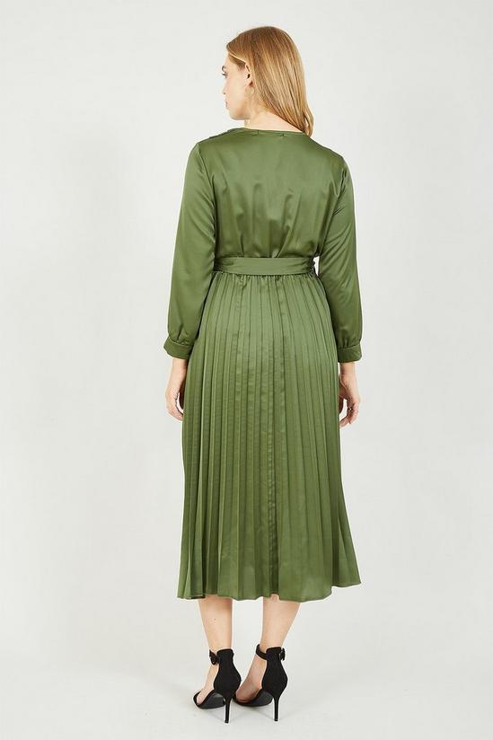 Yumi Green Long Sleeve 'Anita' Wrap Dress 3
