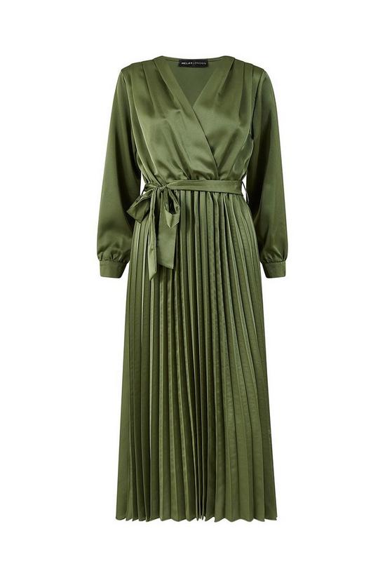 Yumi Green Long Sleeve 'Anita' Wrap Dress 4