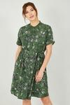 Yumi Green Recycled Bird Print Shirt Dress thumbnail 1