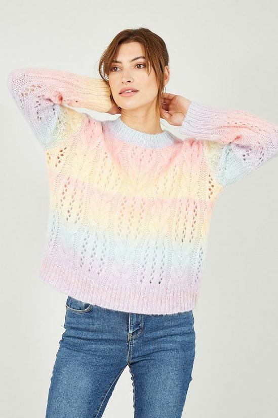 Mela Rainbow Knitted Jumper 1