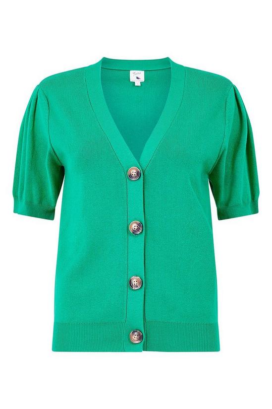 Yumi Green Short Sleeve Knitted Cardigan 5