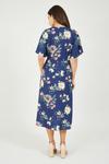 Yumi Navy Floral Blossom Print Kimono Dress thumbnail 3