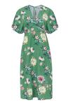 Yumi Green Floral Blossom Print Kimono Dress thumbnail 2