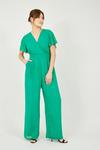 Yumi Green Jumpsuit With Angel Sleeves thumbnail 1