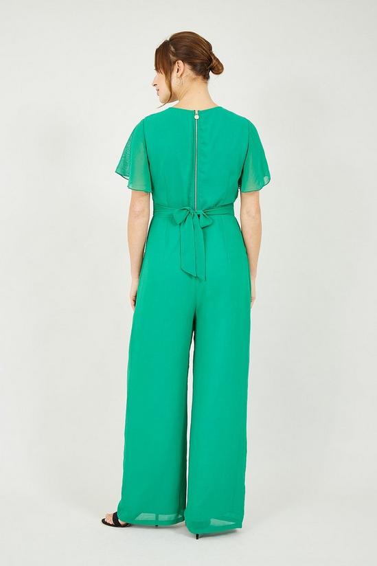 Yumi Green Jumpsuit With Angel Sleeves 3