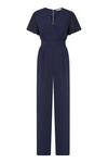Yumi Navy Jumpsuit With Angel Sleeves thumbnail 4