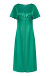 Yumi Green Satin Button Down Dress thumbnail 4