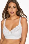 Yours Non-Wired Cotton Bra With Lace Trim thumbnail 1