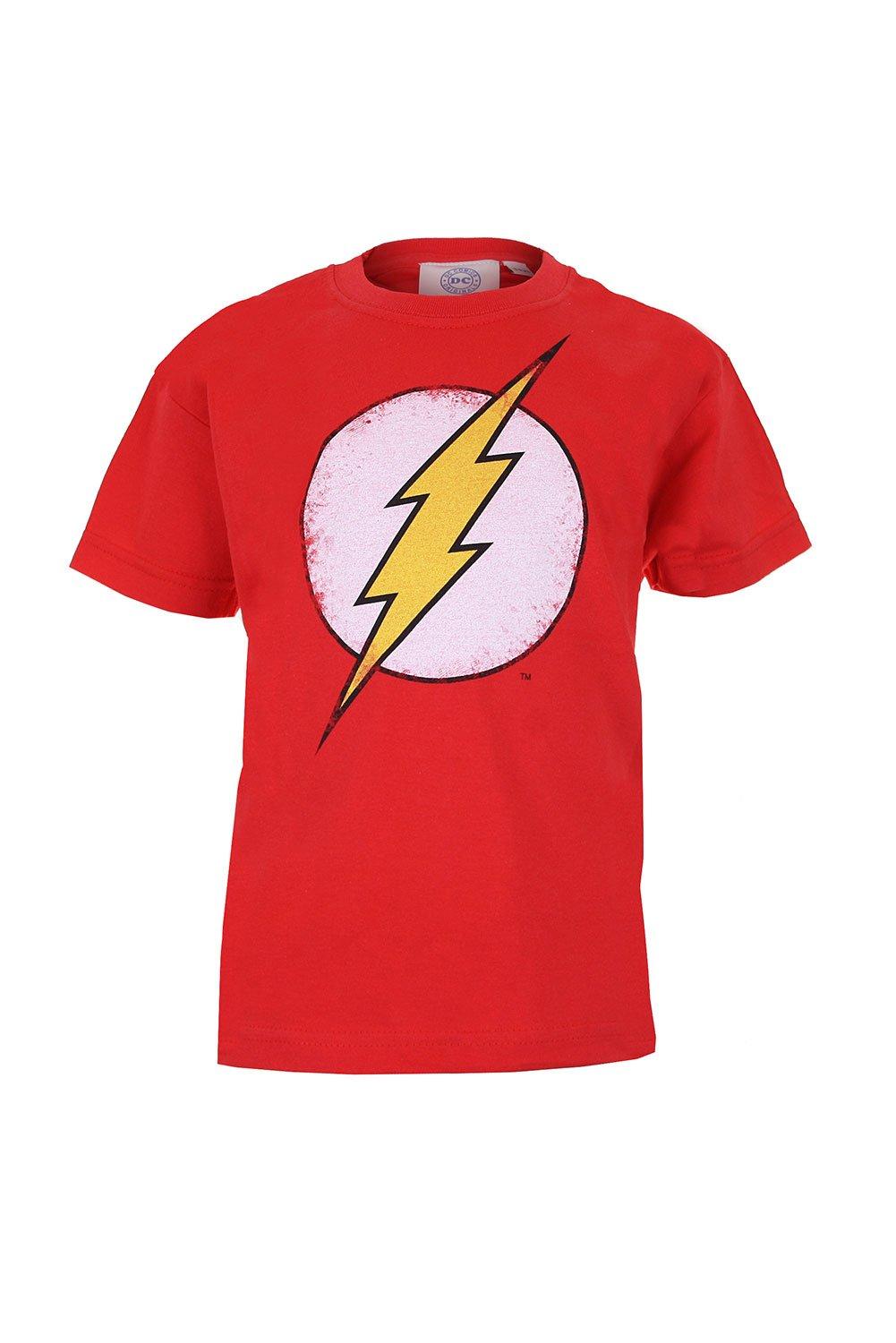 Distressed Flash Logo Cotton T-Shirt