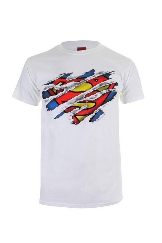 DC Comics Superman Torn Logo Cotton T-shirt 2