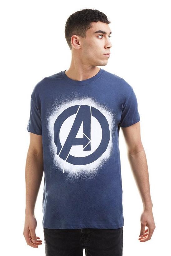 Marvel Stencil Logo Cotton T-shirt 1