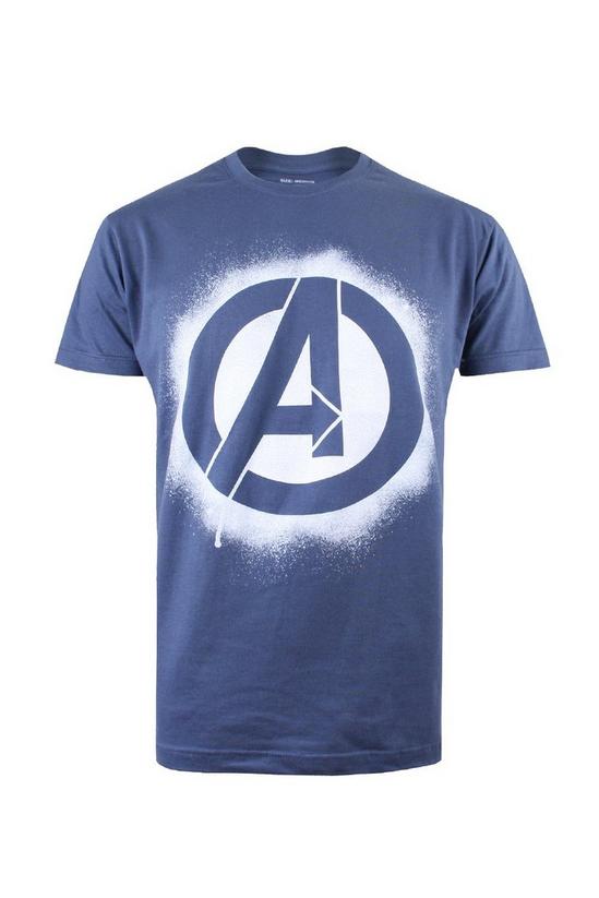 Marvel Stencil Logo Cotton T-shirt 2