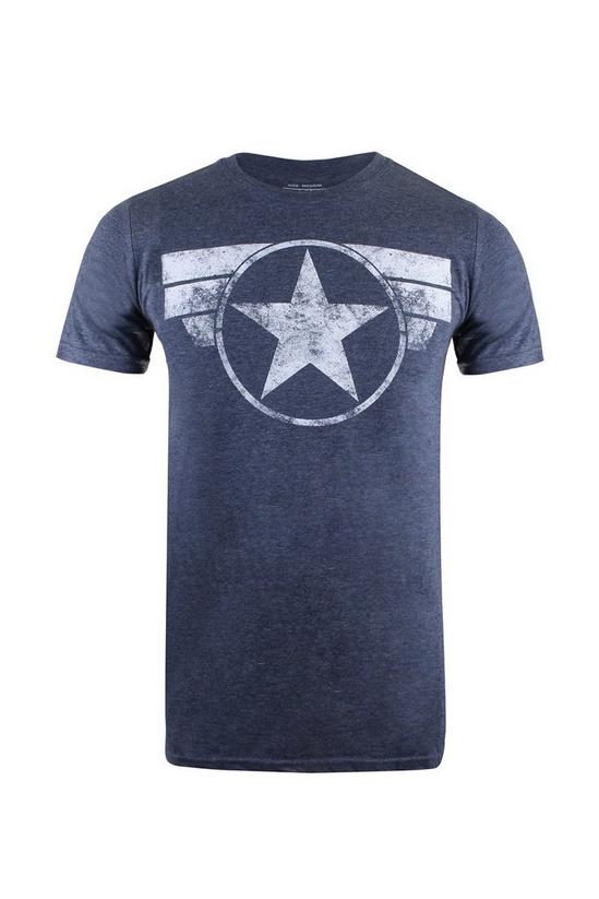 Marvel Captain America Cap Logo Cotton T-Shirt 2