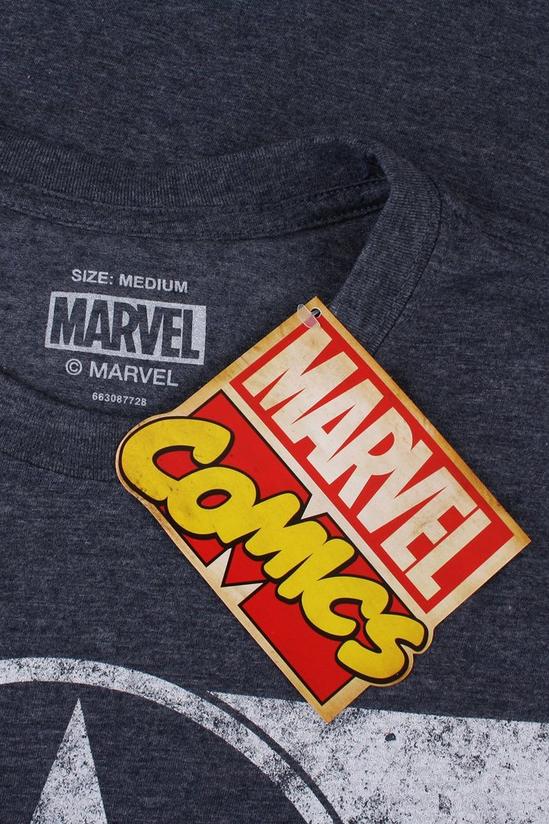 Marvel Captain America Cap Logo Cotton T-Shirt 5