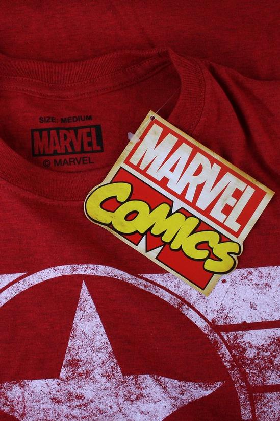 Marvel Captain America Cap Logo Cotton T-Shirt 5