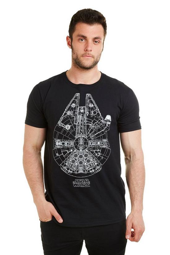 Star Wars Star Wars Millenium Lines Cotton T-Shirt 1