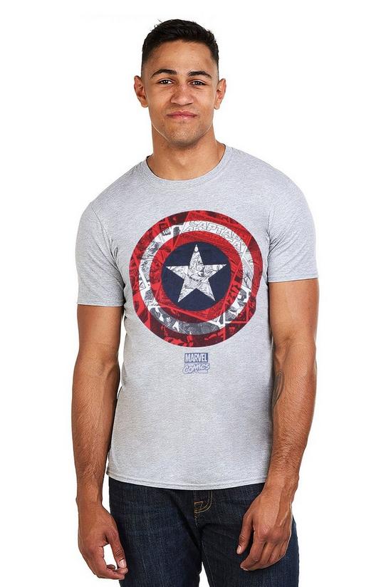 Marvel Captain America Comic Shield Cotton T-Shirt 1