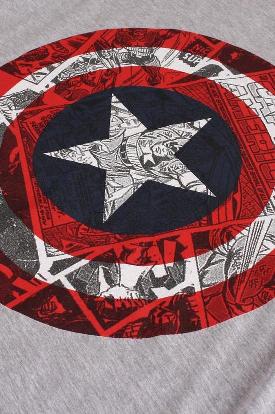 Marvel Captain America Comic Shield Cotton T-Shirt 4