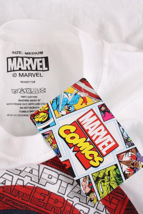 Marvel Captain America Comic Shield Cotton T-Shirt 5