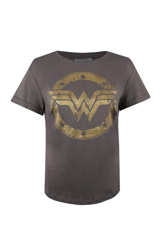 DC Comics Wonderwoman Metallic Logo Cotton T-shirt 2