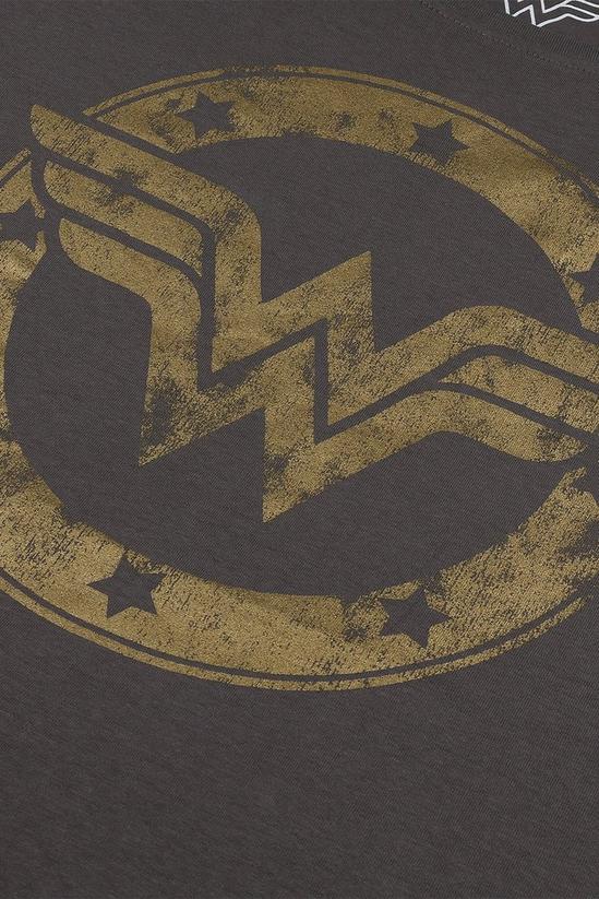DC Comics Wonderwoman Metallic Logo Cotton T-shirt 5