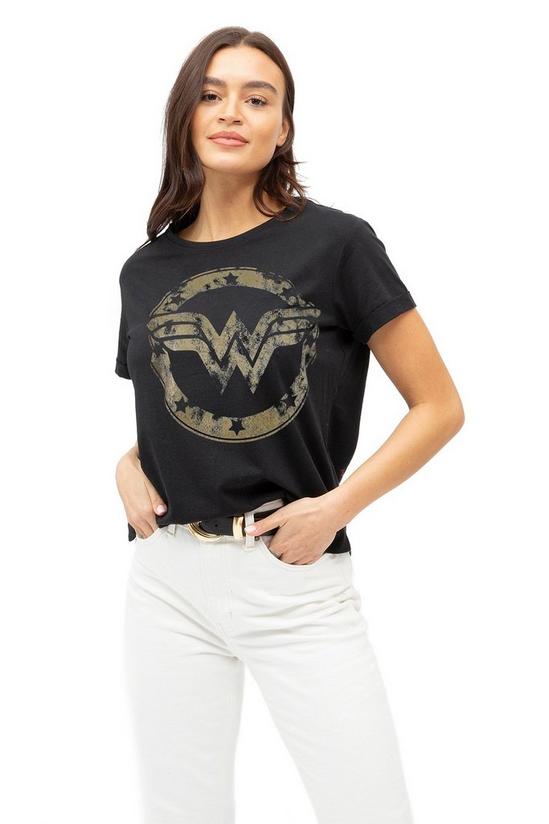 DC Comics Wonderwoman Metalic Logo Cotton T-shirt 1