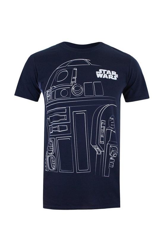 Star Wars R2D2 Outline Cotton T-shirt 2
