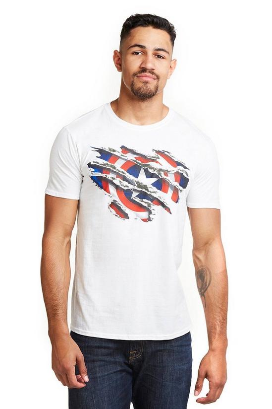 Marvel Captain America Torn Cotton T-Shirt 1