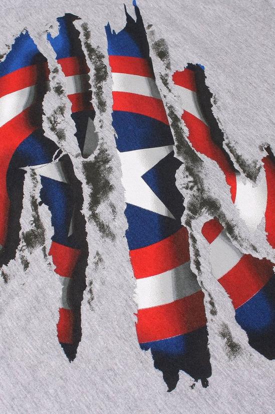Marvel Captain America Torn Cotton T-Shirt 4