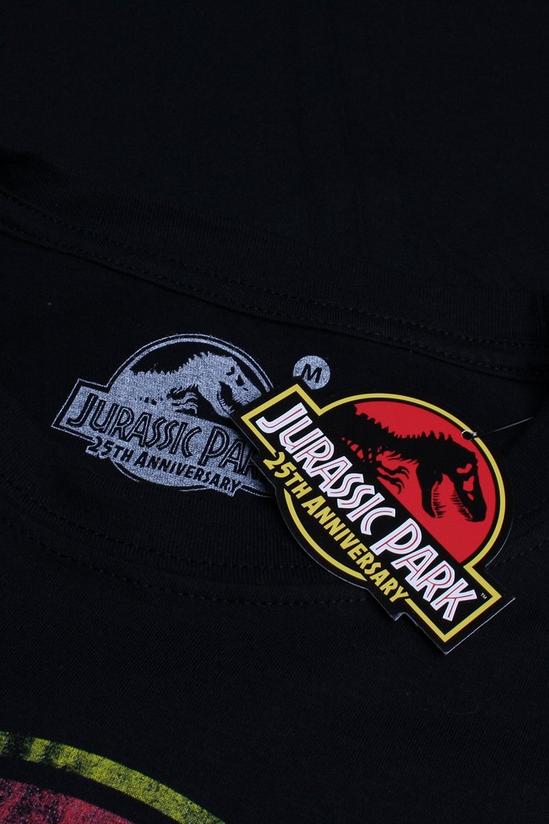 Jurassic Park Jurassic Park Distressed Logo Cotton T-Shirt 5