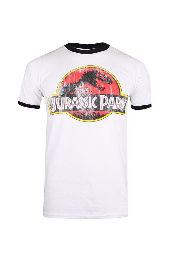 Jurassic Park Distressed Logo Cotton T-shirt 2