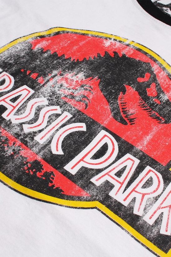 Jurassic Park Distressed Logo Cotton T-shirt 4