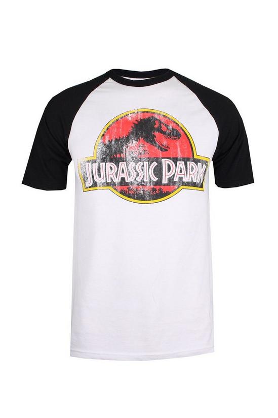 Jurassic Park Jurassic Park Distressed Logo Cotton T-Shirt 2
