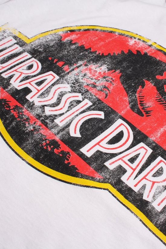 Jurassic Park Jurassic Park Distressed Logo Cotton T-Shirt 4